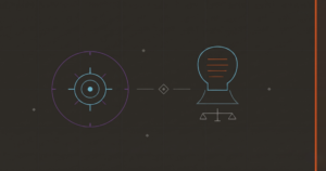 AI / acceleration and Human judgment banner minimalist