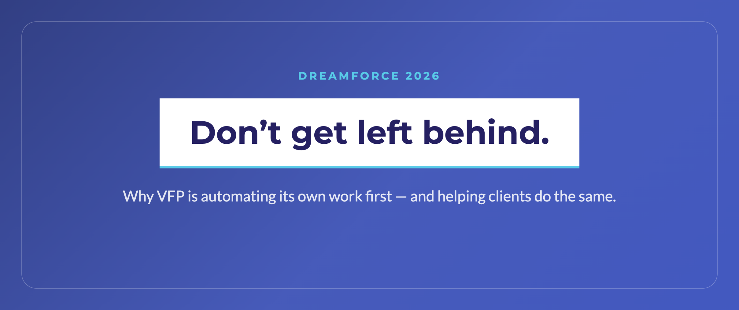 dreamforce 2026 POV from VFP